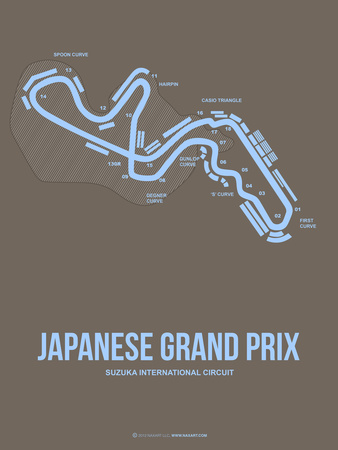 Japanese Grand Prix 1 Plastic Sign by  NaxArt