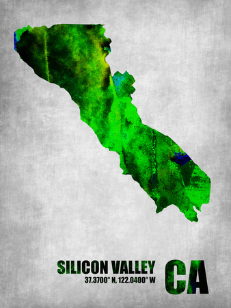Silicon Valley California Plastic Sign by  NaxArt
