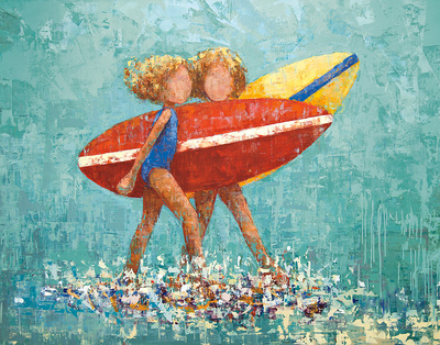 Surfers No 2 Prints by Rebecca Kinkead