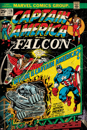 Marvel Comics Retro: Captain America Comic Book Cover No.178, with the Falcon (aged) Posters