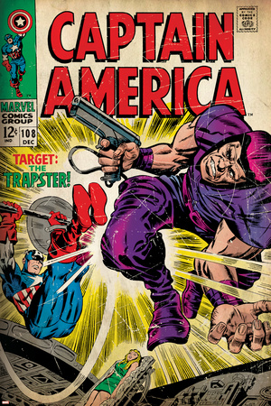 Marvel Comics Retro: Captain America Comic Book Cover No.108, the Trapster (aged) Prints!