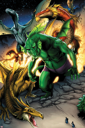 Avengers vs. Pet Avengers No.1: Fin Fang Foom Standing Posters by Ig Guara