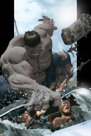 Ultimate Comics Ultimates No.8 Cover: Hulk Smashing Prints by Kaare Andrews