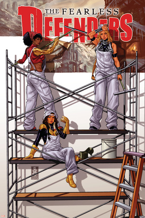 Fearless Defenders 7 Cover: Moonstar, Valkyrie, Misty Knight Print by Mark Brooks