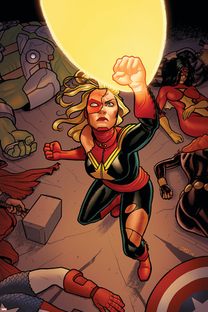 Avengers Assemble 17 Cover: Captain Marvel Prints by Joe Quinones!