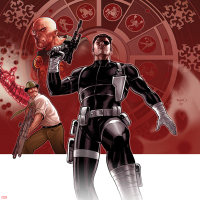 Secret Warriors No.25 Cover: Nick Fury Standing with a Gun Prints by Paul Renaud