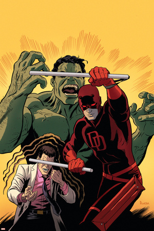 Indestructible Hulk 10 Cover: Daredevil, Hulk, Banner, Bruce Posters by Paolo Rivera