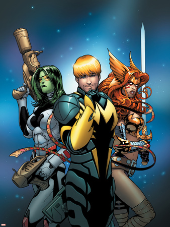 Guardians of the Galaxy 10 Cover: Star-Lord, Gamora, Angela Prints by Kevin Maguire
