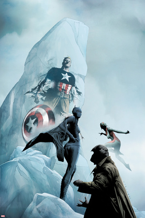 Age of Heroes No.4 Cover: Black Panther and Captain America Posters by Jae Lee