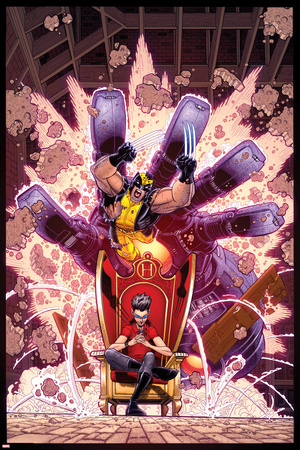 Wolverine and the X-Men 34 Cover: Wolverine, Kilgore, Kade Prints by Nick Bradshaw