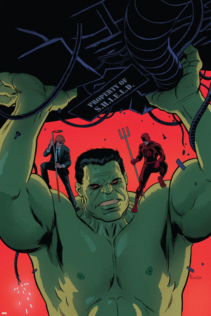 Indestructible Hulk 9 Cover: Hulk, Daredevil, Murdock, Matt Photo by Paolo Rivera