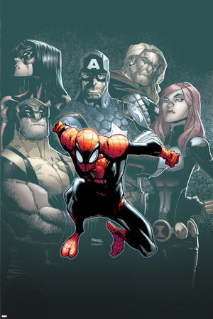 Superior Spider-Man 7 Cover: Spider-Man, Spider Woman, Wolverine, Captain America, Black Widow Posters by Humberto Ramos