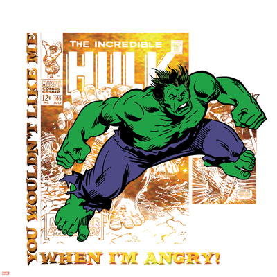 Marvel Comics Retro Badge Featuring Hulk Posters