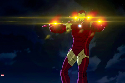 Avengers Assemble Animation Still Featuring Iron Man Posters