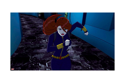 Avengers Assemble Animation Still Featuring Black Widow Poster
