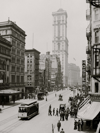 Broadway and Times Building (One Times Square), New York City Photo