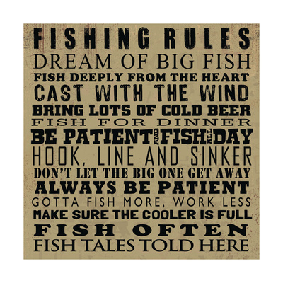 Fishing Rules Prints by Jim Baldwin
