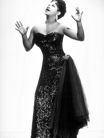 Jazz, Rhythm and Blues and Gospel Singer Ruth Brown Here C. 1958 Photo