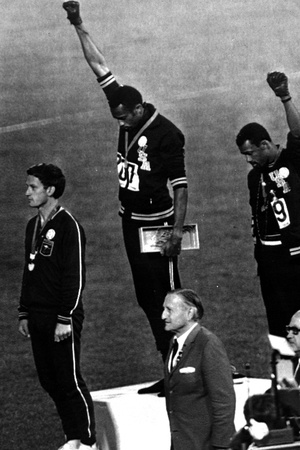 Winners of the Men's 200 Metres on the Podium, 1968 Olympic Games, Mexico City Photo