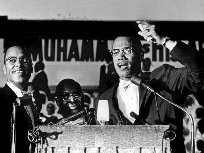 Malcolm X (1925-1965) During a Speech During a Rally of Nation of Islam at Uline Arena, Washington Photo by Richard Saunders!