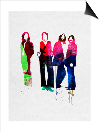 Beatles Watercolor Poster by Lora Feldman