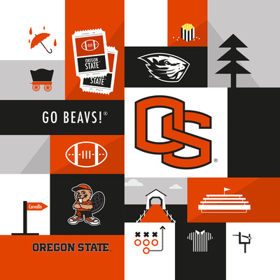 Oregon State Beavers Collage Poster by  Lulu