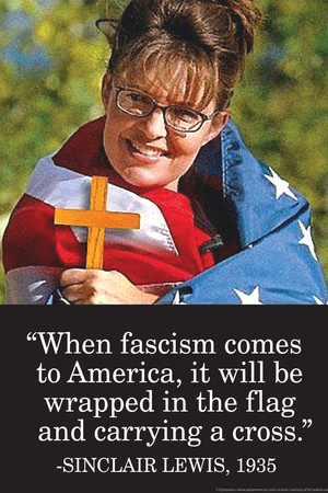 Facism Comes To America Wrapped in Flag Sinclair Lewis Quote Poster Prints by  Ephemera