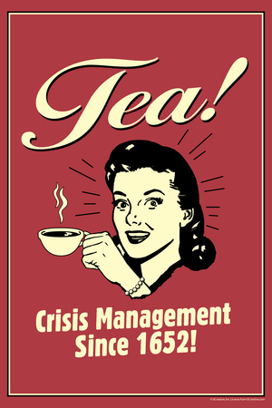 Tea Crisis Management Since 1652 Funny Retro Poster Photo by  Retrospoofs