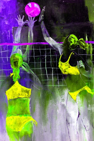 Playing Volley Photographic Print by  Ledent