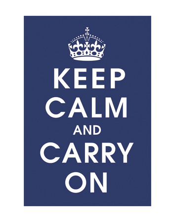 Keep Calm (navy) Poster