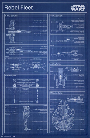 Star Wars- Rebel Blueprint Prints