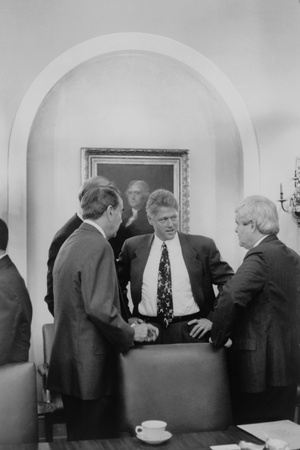 President Bill Clinton Meet with Republican Congressional Leaders in 1993 Photo