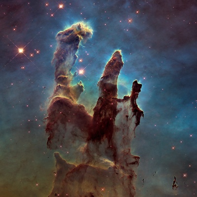 Images of the 'Pillars of Creation' in the Eagle Nebula Photographic Print by  NASA