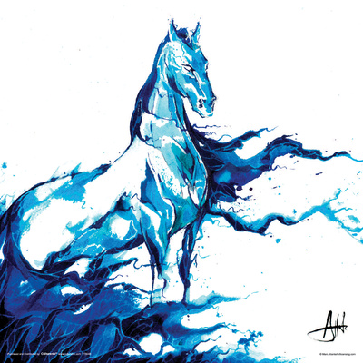Marc Allante- Blue Horse Posters by Marc Allante