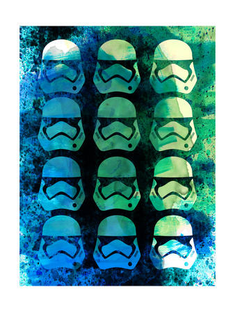 Trooper Collage Watercolor Poster by Lora Feldman