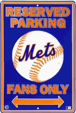 Mets Parking Tin Sign