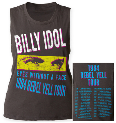 Womans: Billy Idol- Rebel Yell Tour '84 Tank (Front/Back) T-Shirt