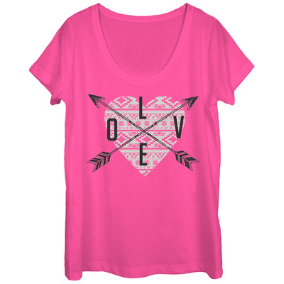 Womans: Love In All Directions Scoop Neck T-shirts