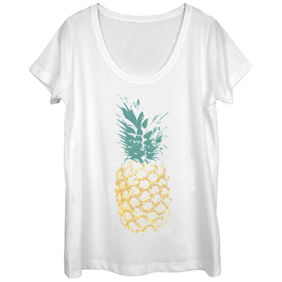 Womans: Distressed Pineapple Scoop Neck Shirts