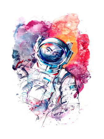 Astronaut Prints by  okalinichenko