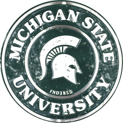 Michigan State Spartans Tin Sign