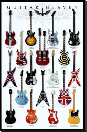 Guitar Heaven Stretched Canvas Print