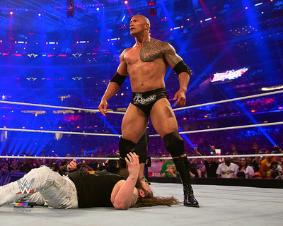 The Rock Wrestlemania 32 Action Photo