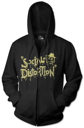 Zip Hoodie: Social Distortion- Sloppy Logo Zip Hoodie