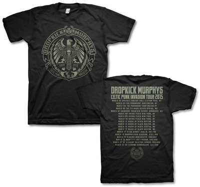 Dropkick Murphy's- Celtic Punk Invasion 2015 Tour (Front/Back) Shirts