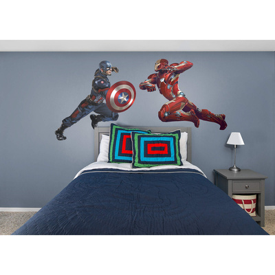 Marvel Captain America Civil War Captain Vs. Iron Man RealBig Wall Decal