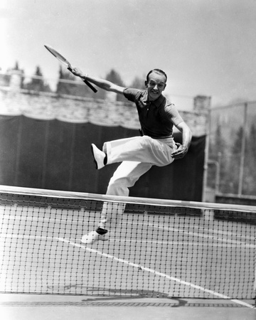 Fred Astaire Leaping Over Tennis Net Photo by J Miehle