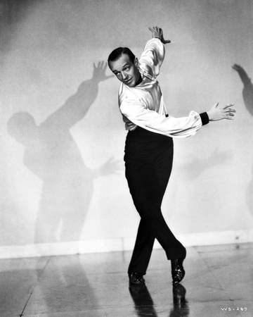 Fred Astaire Dancing Black and White Photo by J Miehle