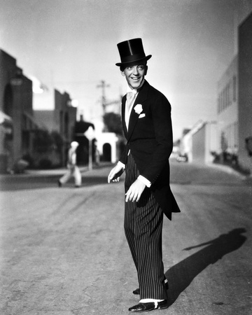 Fred Astaire standing in Top Hat, Tails and White Tie Photo by J Miehle