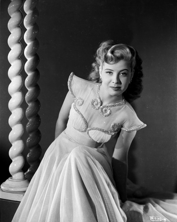 Gloria DeHaven posed in Gown in Black and White Photo by  Movie Star News